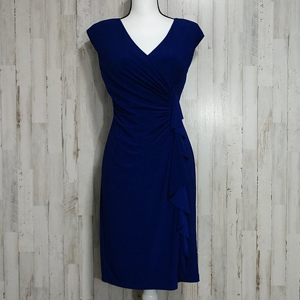 American Living Royal Blue Surplice Dress